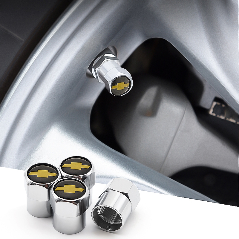 Tampas De Válvula De Pneu De Roda De Carro , 4 Unidades , À Prova De Poeira , Para Logotipo Chevrolet Lacetti Aveo Cobal — imagem 2 de 2