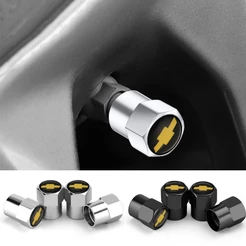 Tampas De Válvula De Pneu De Roda De Carro , 4 Unidades , À Prova De Poeira , Para Logotipo Chevrolet Lacetti Aveo Cobal