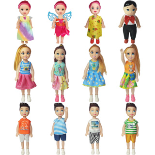 Boneca para menininha de 11cm 14cm, com roupas intercambiáveis, conjunto de acessórios, brinquedo articulado em Oferta na Shopee