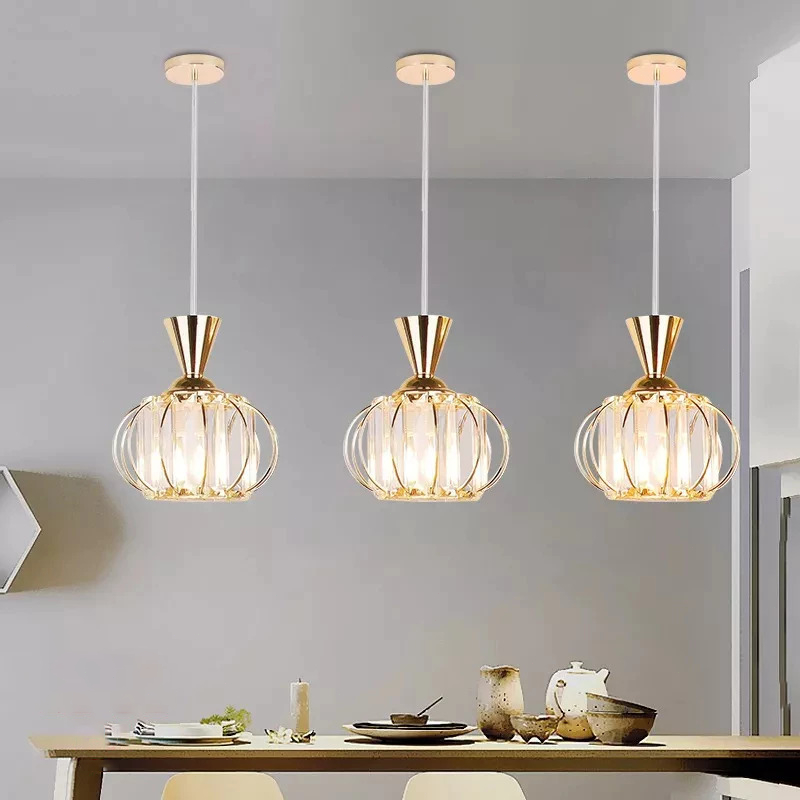 3 Cores Em 1 Lâmpada De Teto Leve Lustre De Cristal De Metal Nórdico Simples em Oferta na Shopee