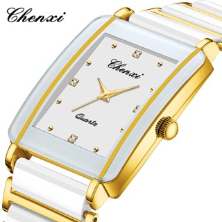CHENXI Moda Relógio Masculino Feminino Cerâmica Quartzo De Pulso À Prova Dwaterproof Água Simples Casual Relógios Quadra em Oferta na Shopee