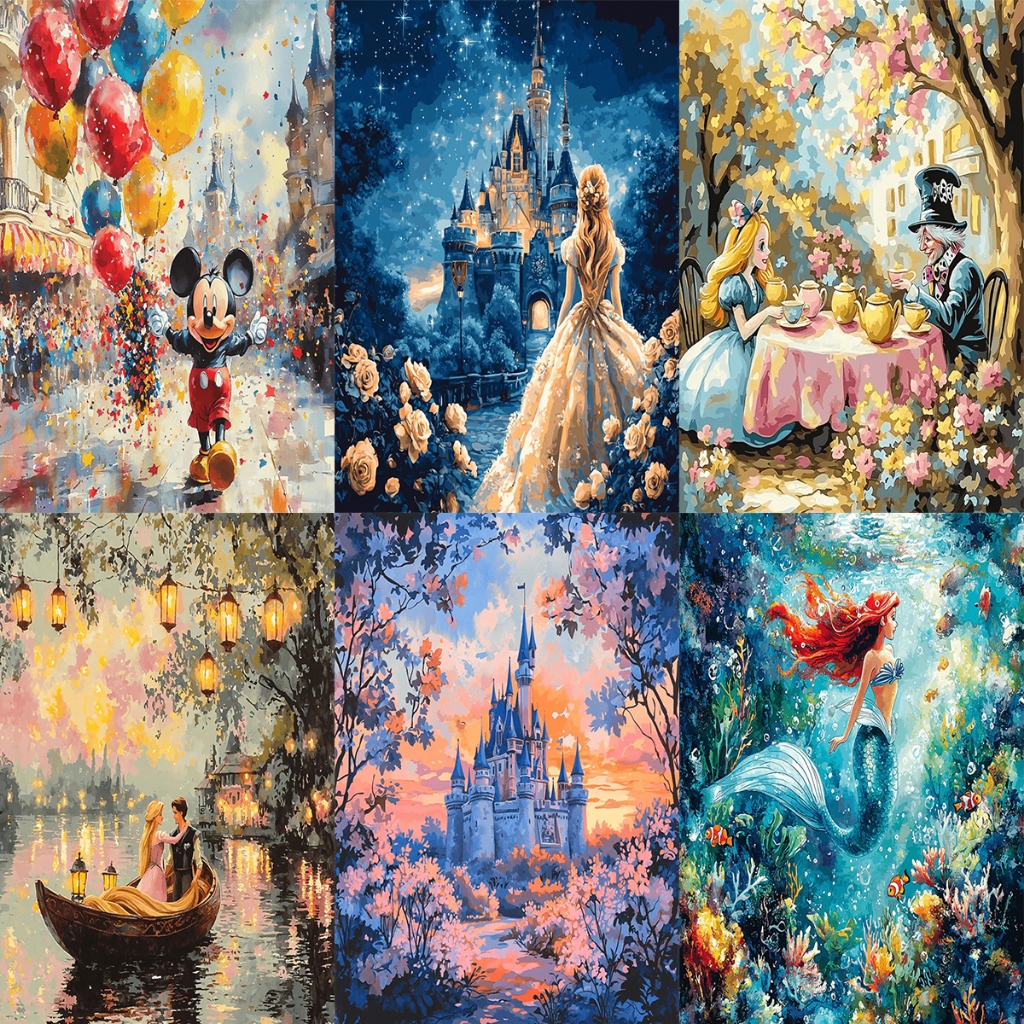 Pintura Por Números Alice No País Das Maravilhas Número Decoração De Parede Para Sala De Estar Casa em Oferta na Shopee