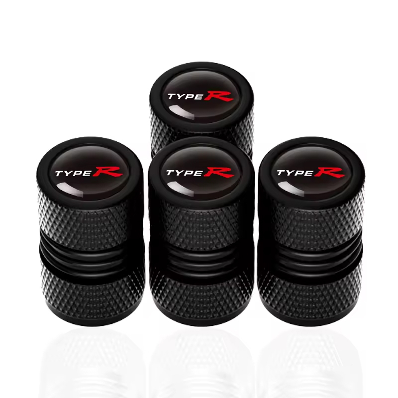 4 Pçs Tampas Da Válvula Roda Do Pneu Carro TypeR Haste Aro Para Honda Civic Tipo R CRV HRV Accord Ajuste Acessórios