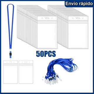 Porta-cartões de identificação transparente, caixa protetora, crachá fechado para passagem de ostra em Oferta na Shopee