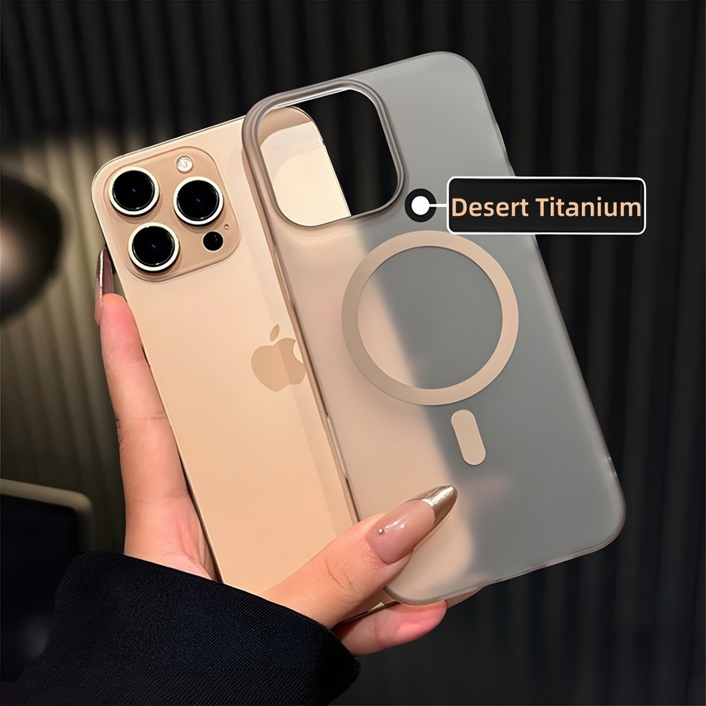 Nova capa de telefone ultrafina Magsafe fosca para iPhone 11 12 13 14 15 16 Pro Max Plus capa rígida anti-impressão