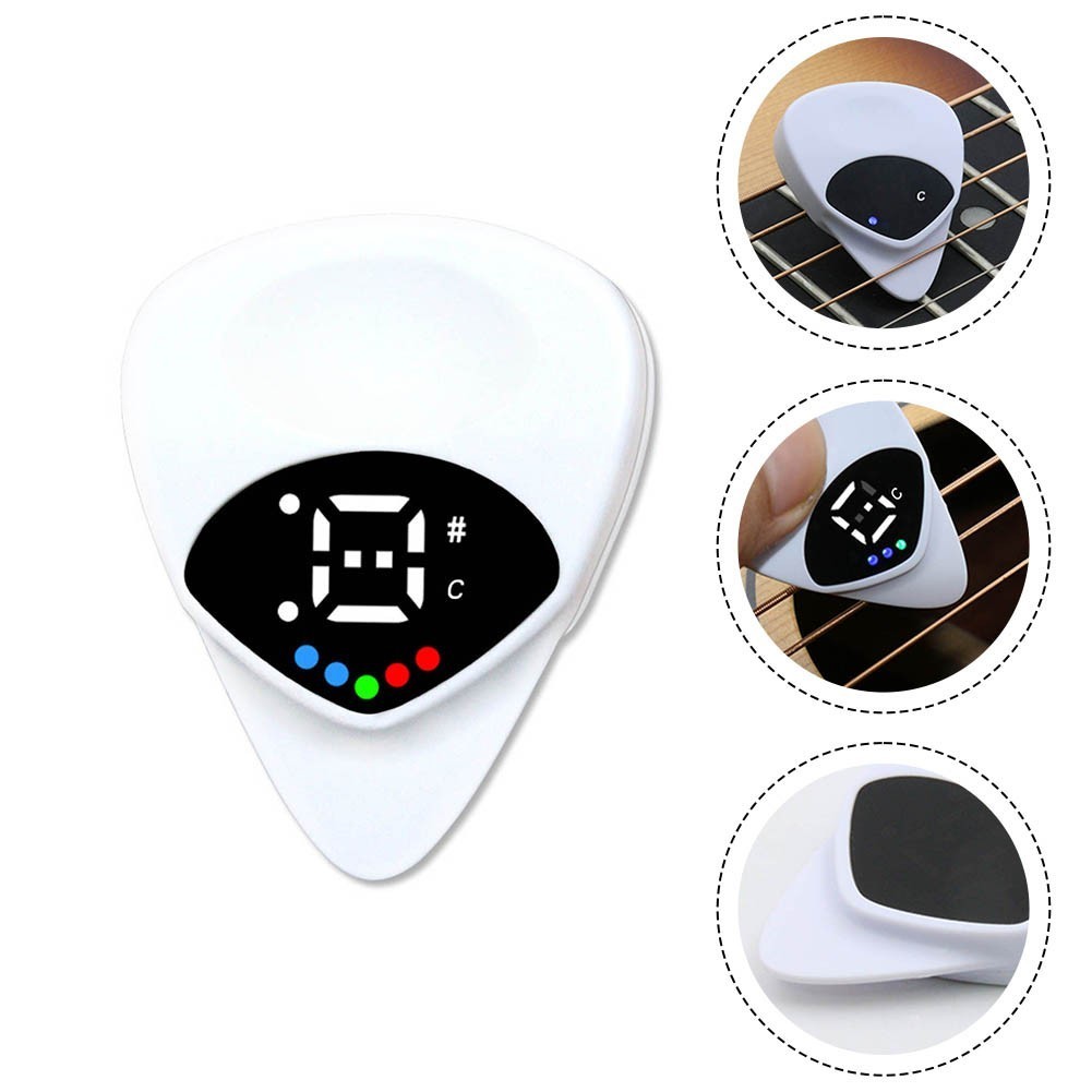 2-Em-1 Palhetas De Guitarra Afinador Para Elétrica Acústica Baixo Bandolim Instrumento Musical Acessórios