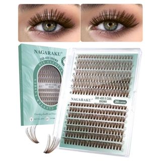 NAGARAKU 30D-40D DIY Cluster Cílios Postiços Fosco Cor Marrom Autoenxertados em Oferta na Shopee