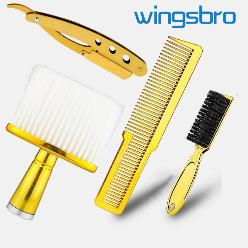 Conjunto De Escova De Barbeiro E Pente wingsbro , Corte , Limpeza Barba De Cabelo Para Homens , Mulheres , Salões De Bel