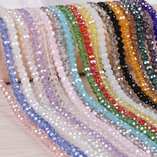 St.kunkka 1 Fios de Cristal Achatado Chinês cristal facetado de vidro Translúcido Checa Cristal Vidro Beads 3/4/6/8mm