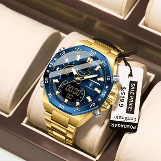 POEDAGAR Multifuncional Relógio Masculino De Luxo Led Esportes Relógios Pulso Alarme À Prova Dwaterproof Água Luminoso H