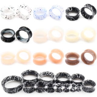 Alisouy 2 Peças 3mm-25mm Silicone Oco Flexível Queimado Carne Orelha Plug Túnel Expandir Maca Calibre Brinco Piercing Jó em Oferta na Shopee