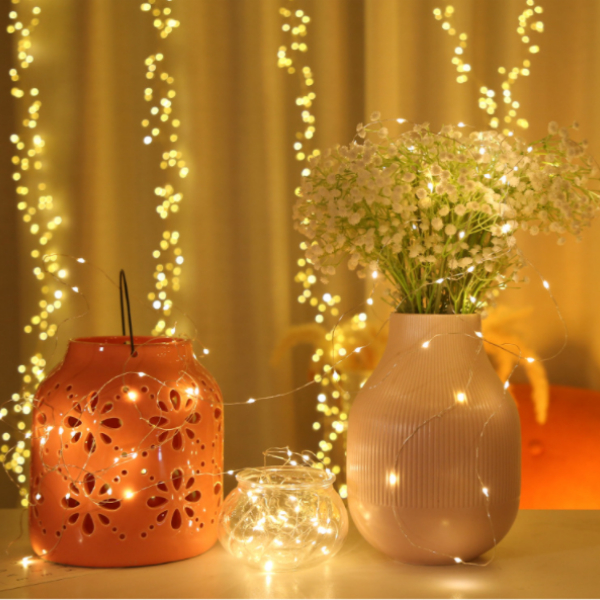 Fio De Fada De 2M Com Luzes De Fadas Led Para Decoração De Casa E Festa De Natal