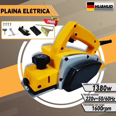 【 110V/220V】Plaina Elétrica Industrial 1380W Profissional Para Madeira