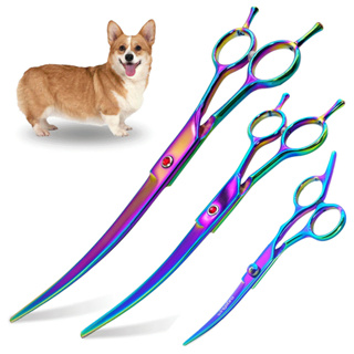 8,5 polegadas Tesoura tosa para pet, tesoura curva para cães, tesoura para animais em Oferta na Shopee