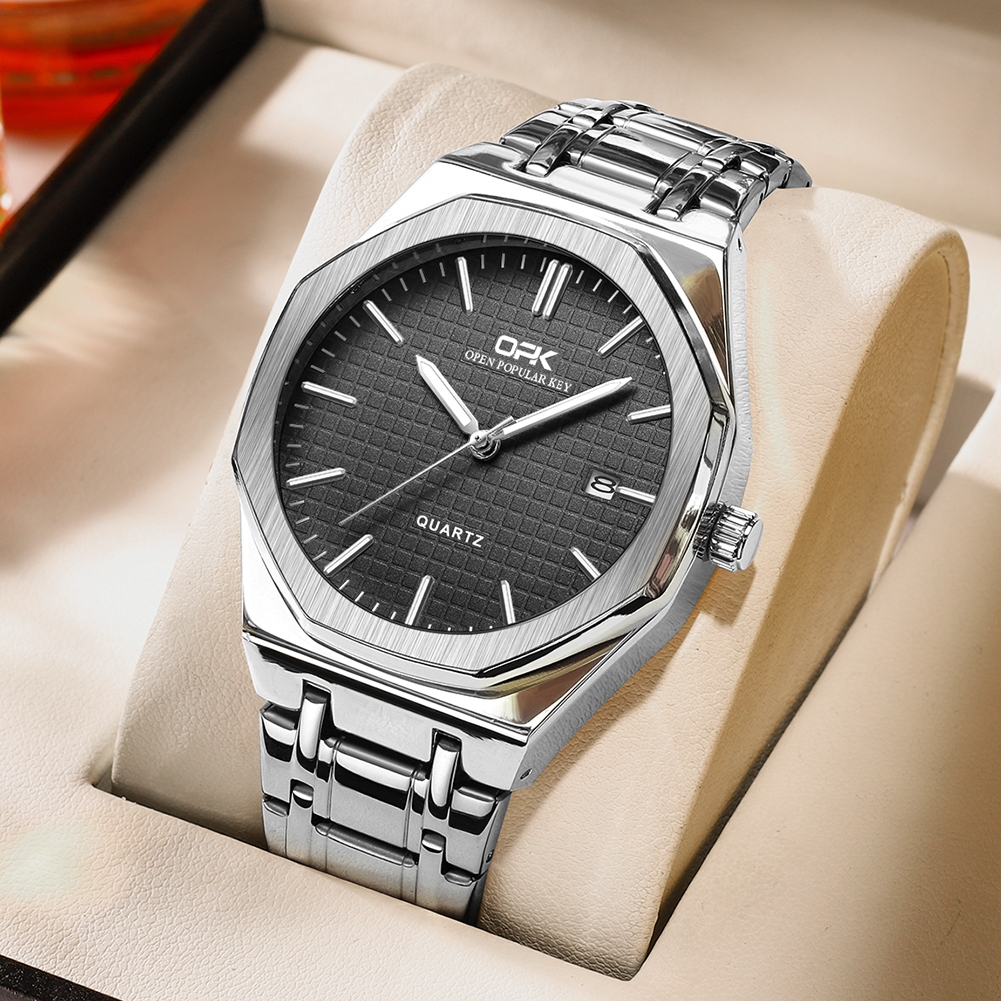 OLEVS Relógio Masculino Homens Marca Ponteiro Original De Aço Inoxidável À Prova D'água Luminoso 8139 - Watches