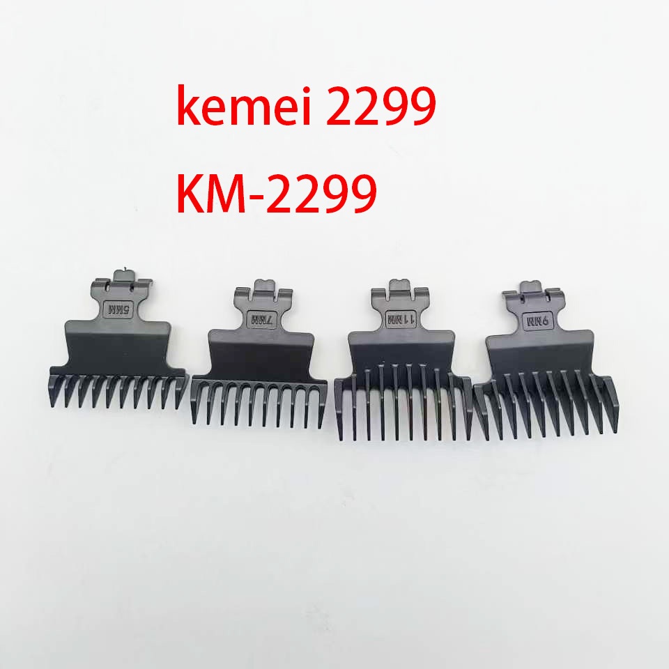 Kemei 2299 2293 Barbeiro Cortador De Cabelo Limite Pente Guia Salão Corte Se Encaixa KM-2299 Aparador 5mm 7mm 9mm 11mm em Oferta na Shopee
