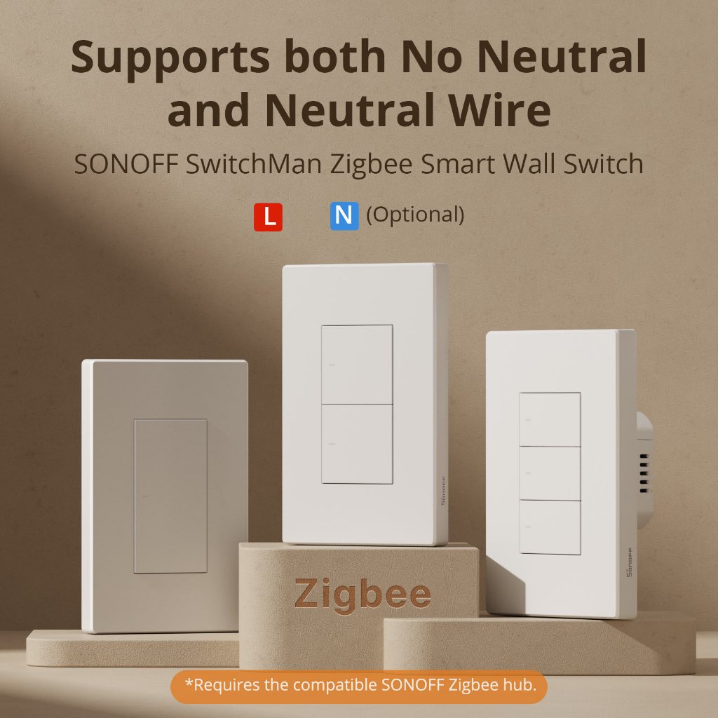 SONOFF ZBM5 120 SwitchMan Zigbee Smart Wall Switch Suporta Sem Neutro E Fio Modo De Relé Desanexar Totalmente Funcional em Oferta na Shopee