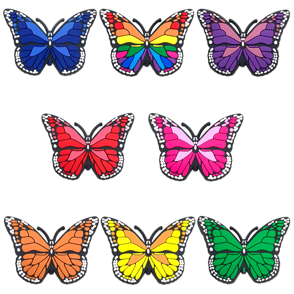 MEIDJ Encantos De Sapato 8 Decorações Com Tema De Borboleta Acessórios De PVC Botão em Oferta na Shopee