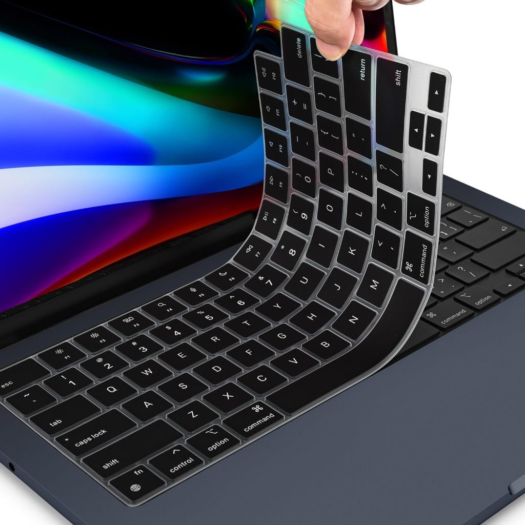 Película de teclado de silicone compatível com Macbook Air M1 M2 M3 A2337 A2681 A3113 Pro 13 14 15 16inch US Layout