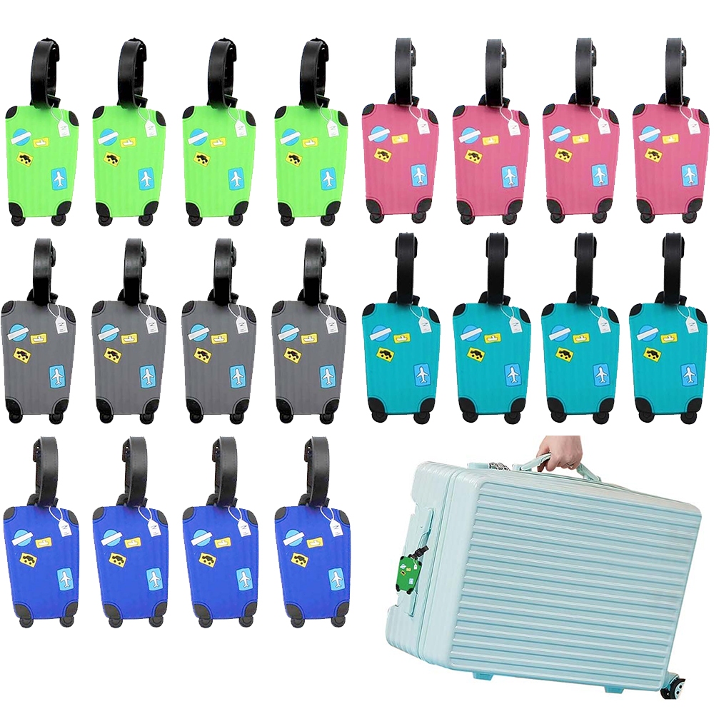 20 peças etiqueta de bagagem de viagem etiqueta de bolsa nome endereço logotipo