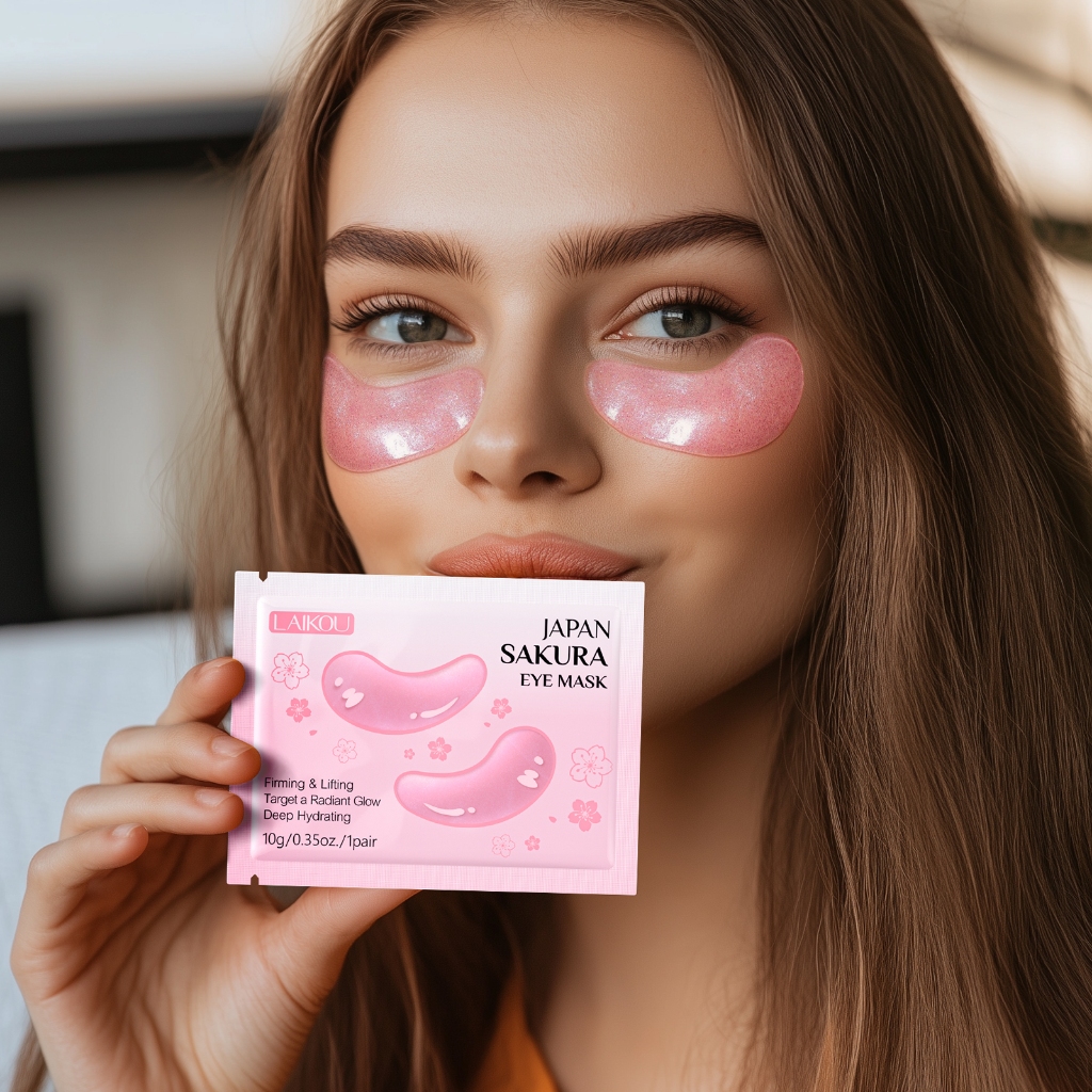 Máscara Para Os Olhos LAIKOU Sakura 10g/0.35 Onças ./1 Par De Hidratação Reafirmante E Lifting , Área Nutritiva