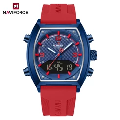 NAVIFORCE 9242 Camping Esportes Ao Ar Livre Relógio Masculino Luminoso Com Display Duplo