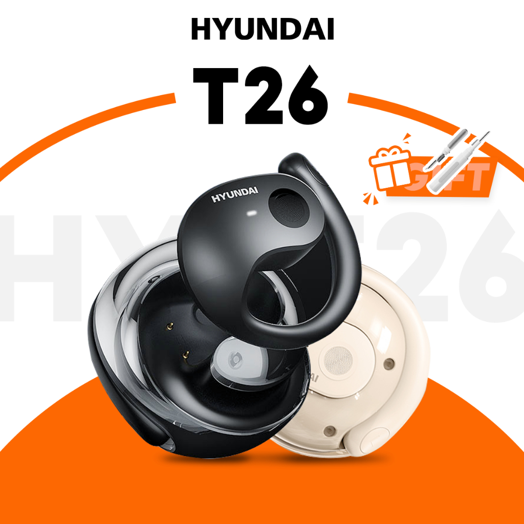 Hyundai HY-T26 Fone De Ouvido Bluetooth 5.3 HD Voz De Desgaste Confortável Bateria De Grande Capacidade TWS - Audio