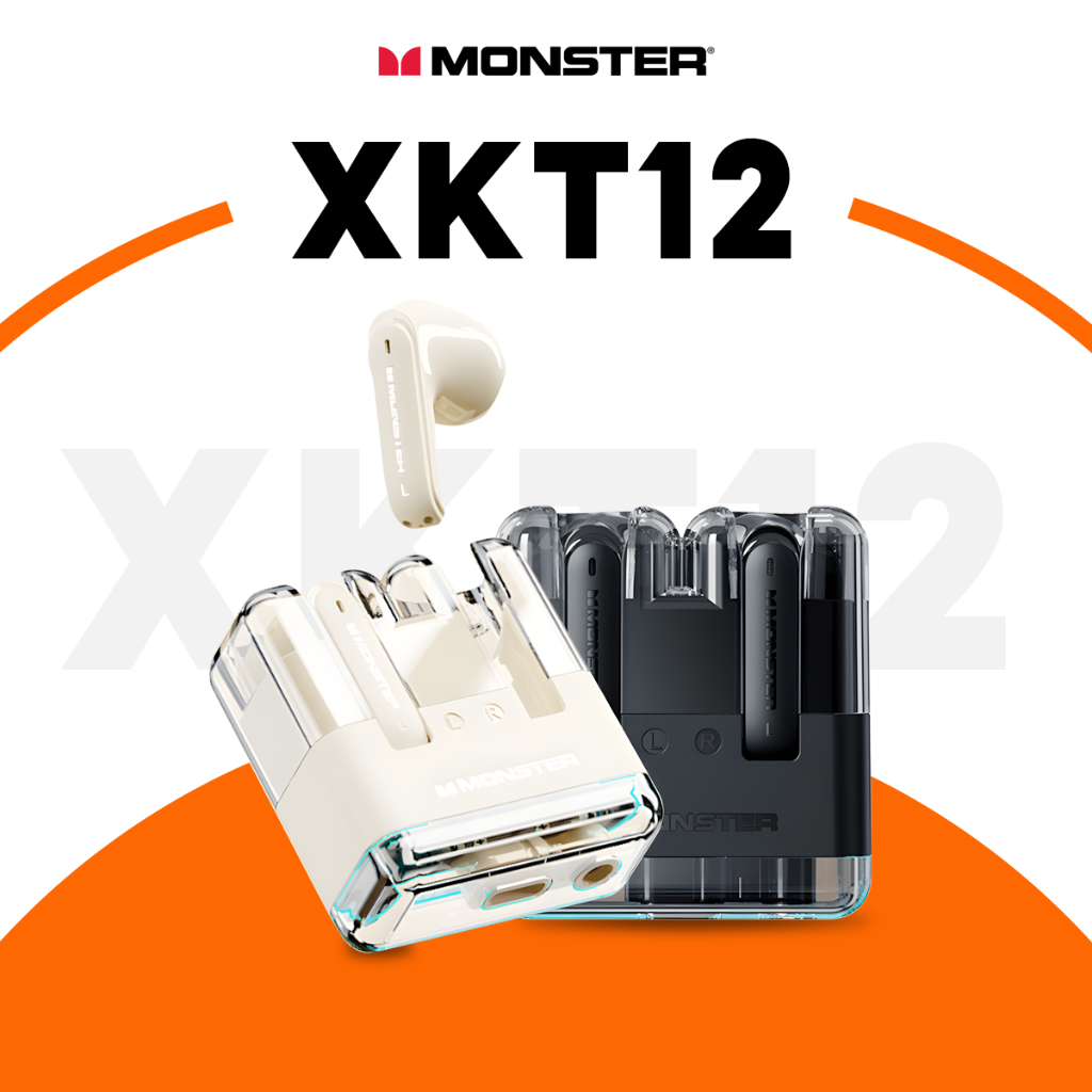 Monster XKT12 TWS Fone De Ouvido Bluetooth Sem Fio ENC Ruído Cancelando Fones Estéreo Hi-Fi 5.3 LED In-ear - Audio