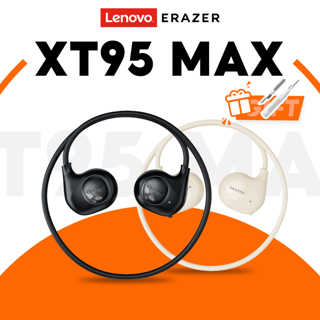 Fones De Ouvido Lenovo Erazer XT95 Max De Condução De Ar True Wireless Neckband Sweatproof Bluetooth 5.3 Fone Esportivo em Oferta na Shopee