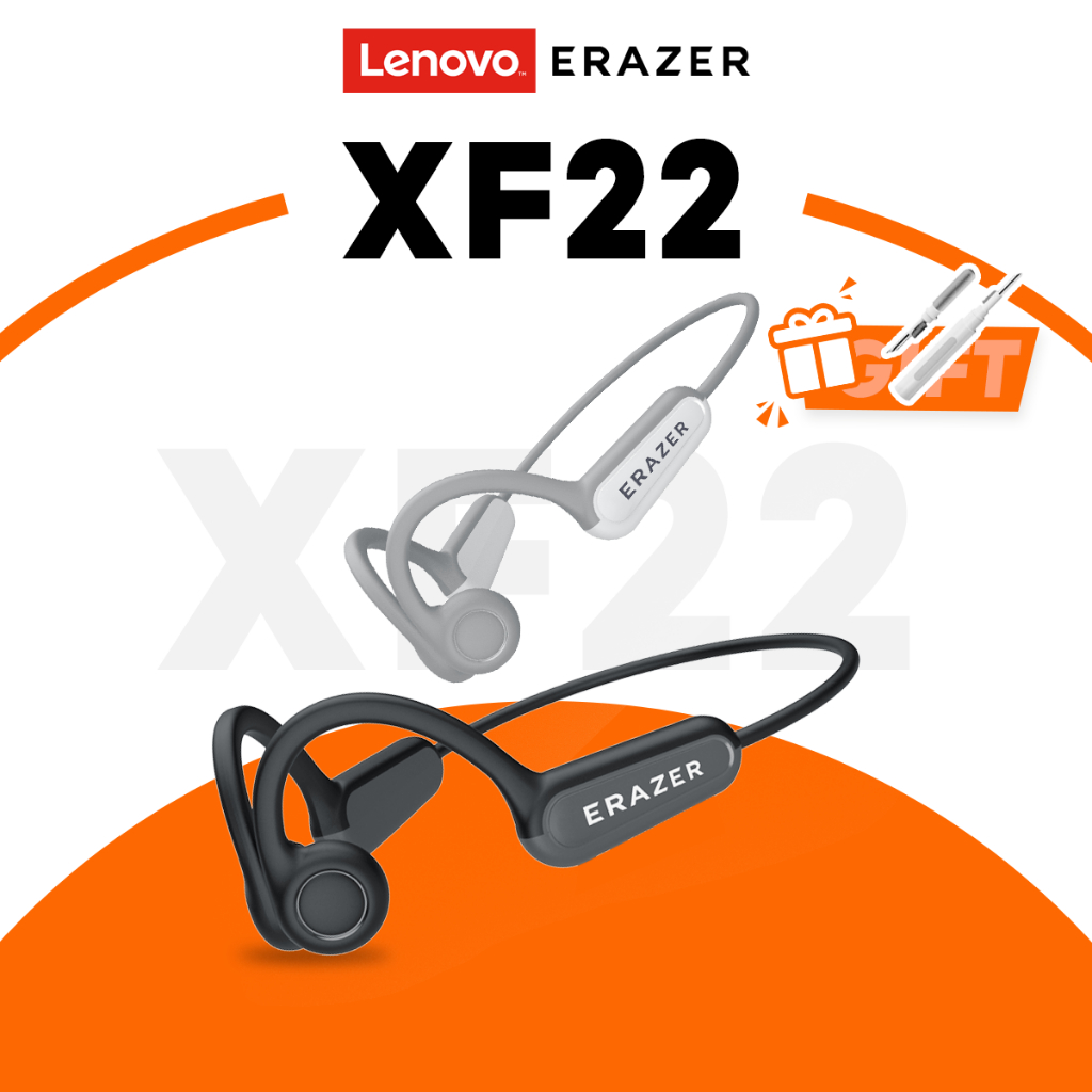 Lenovo Fones De Ouvido Erazer XF22 Fone Bluetooth 5.4 Esportes Sem Fio Condução Óssea Com Microfone Neckband em Oferta na Shopee