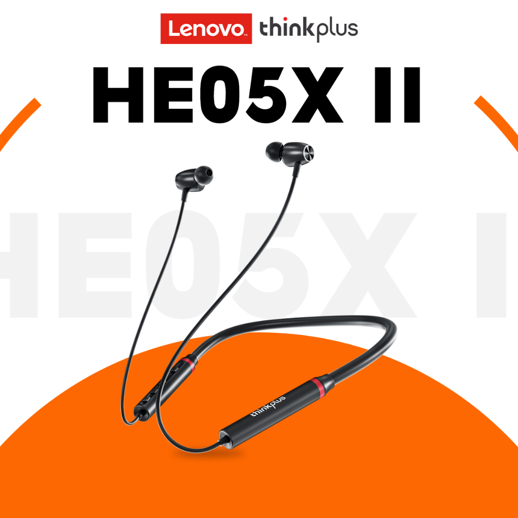 Fones De Ouvido Lenovo HE05X Ii Neckband Sports Bluetooth 5.0 Intra-Auriculares True Wireless Earbuds Handfree IPX5 Bate em Oferta na Shopee