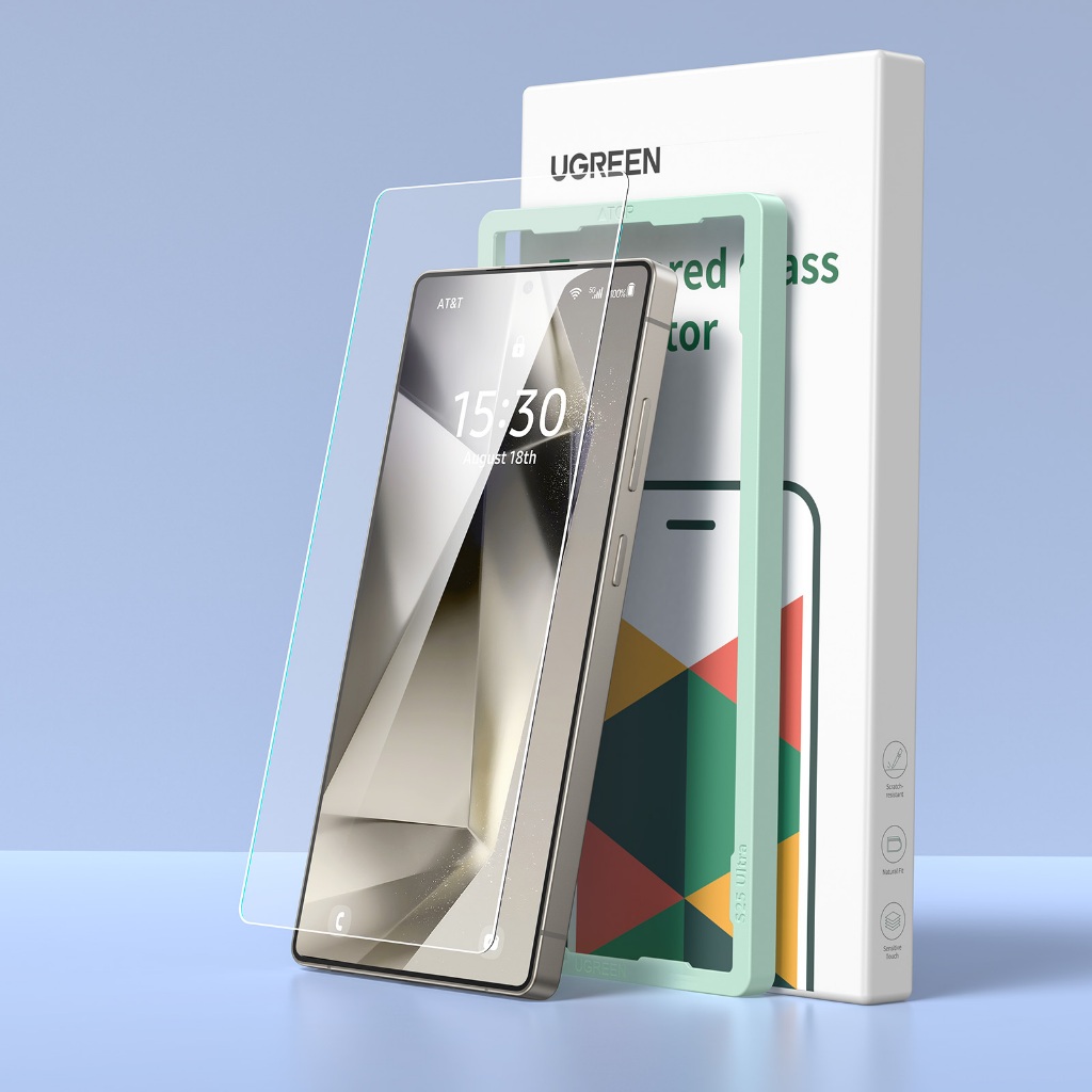 Protetor De Tela UGREEN 2PCS HD Sem Fronteiras Para Vidro Ultra Temperado Samsung S25 Ultra