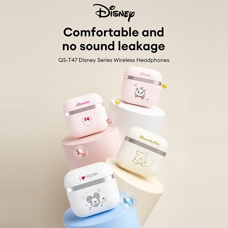 Disney QS-T47 Fone De Ouvido Bluetooth Sem Fio Redução Ruído Inteligente Toque Música em Oferta na Shopee