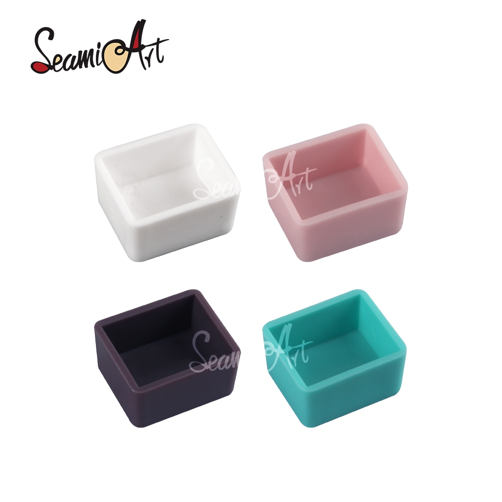 SeamiArt 6/24/50/100pcs Meia Panela Magnética Para Tubo Aquarela Subpacote Caixa De Lata Ferramentas De Pintura