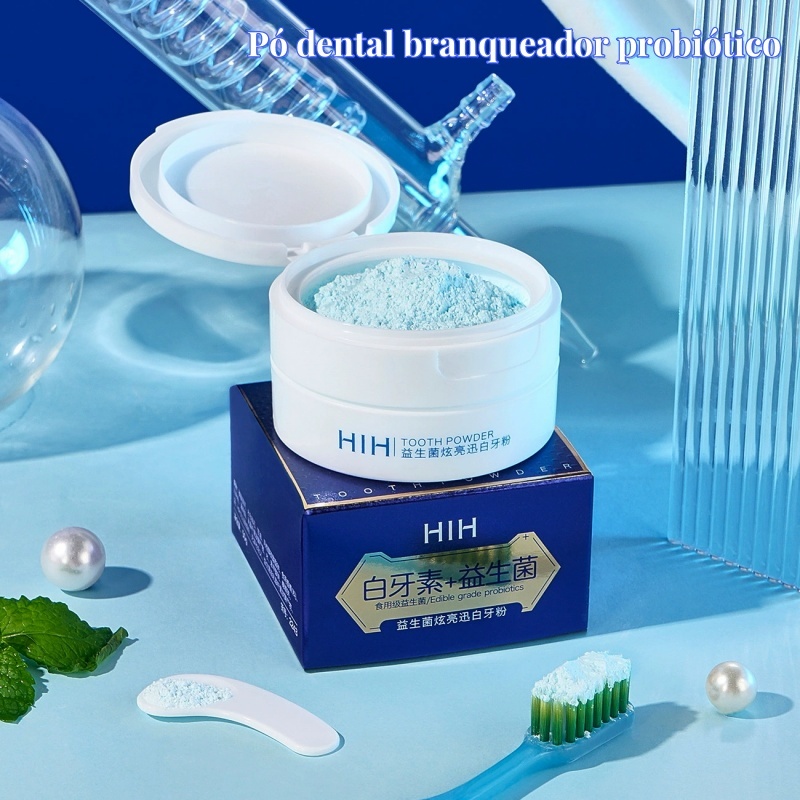 Probióticos Branqueador Pó Dentário/Branquear Os Dentes/Manchas Limpas Hálito Fresco Mentado