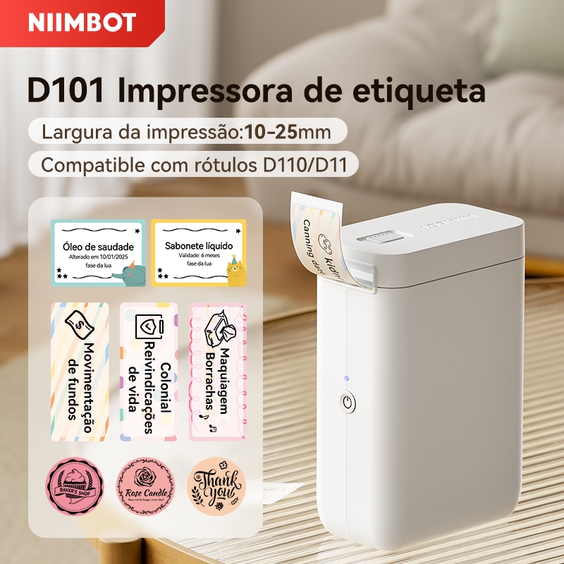 Impressora De Etiquetas Niimbot D101 , Adesiva Sem Fio bluetooth