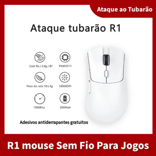 Attack Shark R1 lightweight wireless mouse bluetooth PAW3311 12KDPI macro game recarregável gaming mouse acessórios em Oferta na Shopee