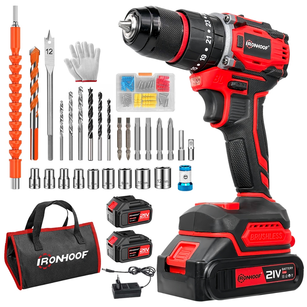 Parafusadeira e Furadeira De Impacto Brushless Profissional Furadeira e Parafusadeira a Bateria