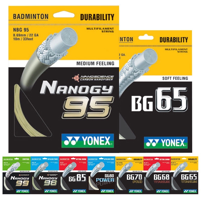 Corda De Badminton Yonex BG65 , 95 , 80 , 66um E Outro Estoque Pronto yy Super Value Durável Boa Elasticidade