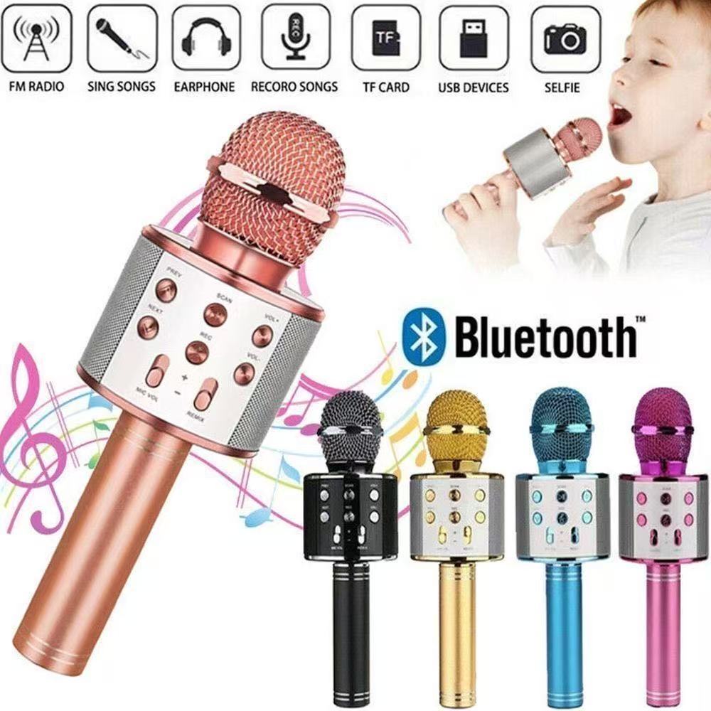 Microfone sem fio Bluetooth para karaokê alto-falante e microfone em um para uso doméstico crianças em Oferta na Shopee