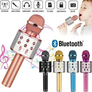 Microfone sem fio Bluetooth para karaokê alto-falante e microfone em um para uso doméstico crianças em Oferta na Shopee