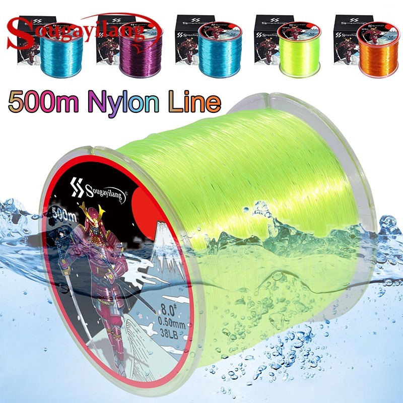 Linha De Pesca De Fluorocarbono Sougayilang Treple 500M 7-38LB Nylon Linhas De Superfortes em Oferta na Shopee