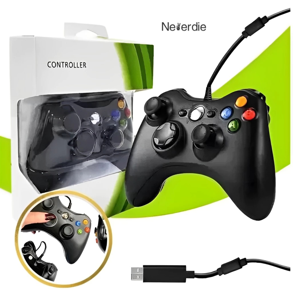 Controlador De Videogame Com Fio Xbox 360 De 2 Metros