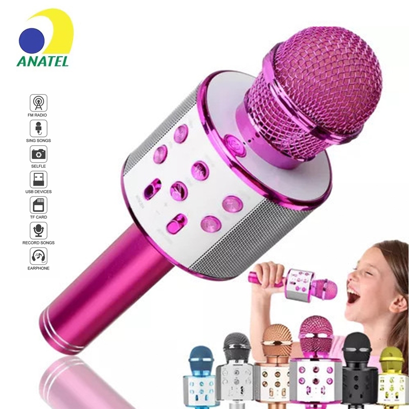 Microfone de Brinquedo para Crianças | Karaoke Sem Fio | Bluetooth | Presente Divertido em Oferta na Shopee