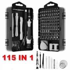 Kit Ferramentas 115 Peças Jogo Mini Chaves Precisão Multiuso Celular Notebook Tablet