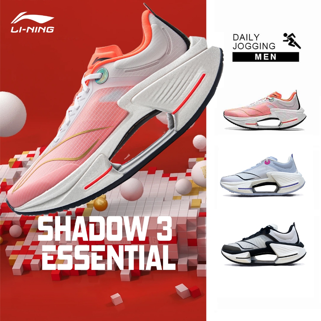 LI-NING SHADOW 3 Essencial Leve Alta Rebote Tênis De Corrida Masculino Esportes Profissionais ARRV003 Loja Oficial Autên em Oferta na Shopee
