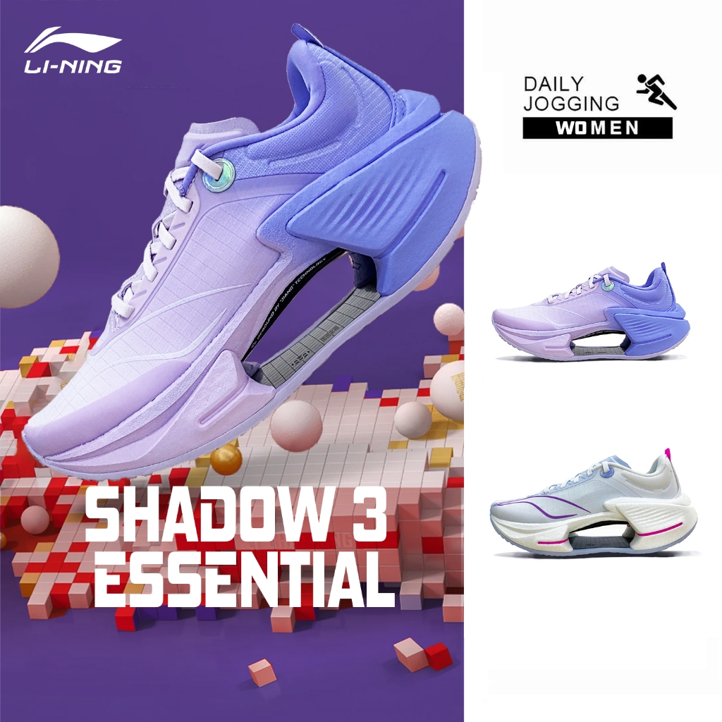 LI-NING SHADOW 3 Essencial Leve Alta Rebote Tênis De Corrida Feminino Esportes Profissionais ARRV002 Loja Oficial
