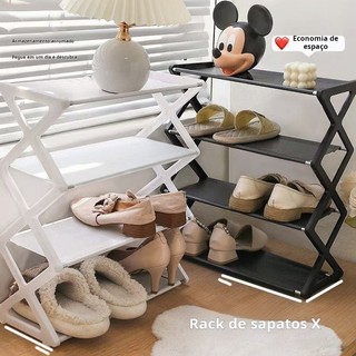 Sapateira Prateleira Sanfonada 4 Andares Organizadora Plástico Multiuso Sapatos Livros Brinquedos