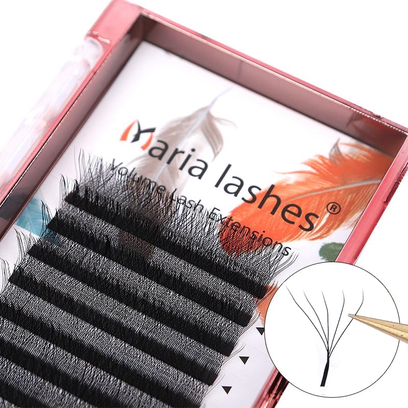 Maria 5D Wm Curl Cílios Fácil Ventilador Extensões Volume Pré-Fabricado Estilo W Natural Macio