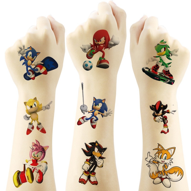 Tatuagem Temporária Desenho Sonic The Hedgehog À Prova D'água Para Crianças/Lembrancinhas (Enviar Por Aleatório) em Oferta na Shopee